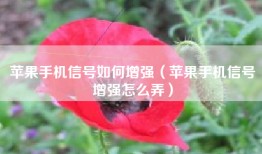 苹果手机信号如何增强（苹果手机信号增强怎么弄）